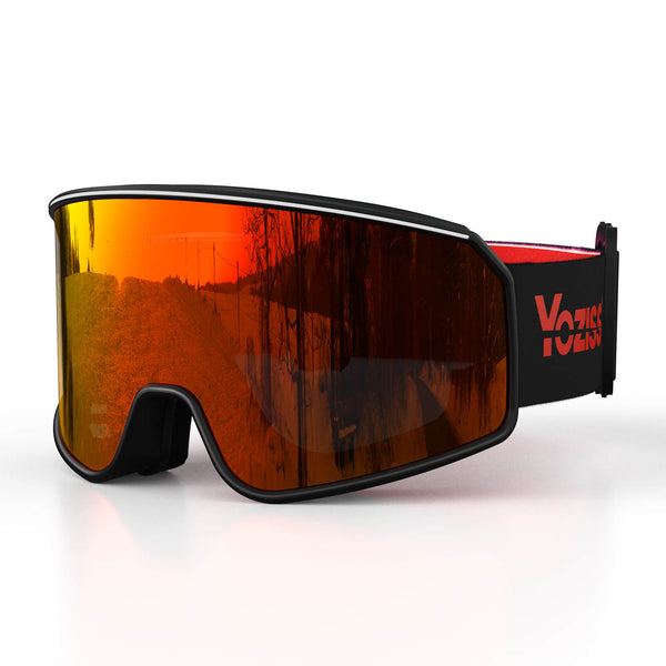 red goggles SG77-R Cylindrical OTG Snowboard Goggles