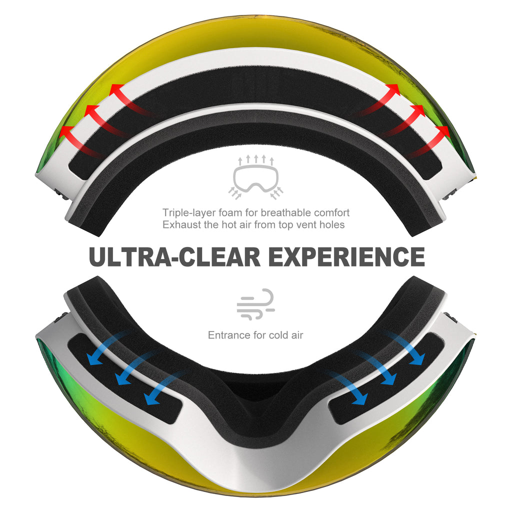 SG79 OTG Spherical Snow Goggles Ski Glasses