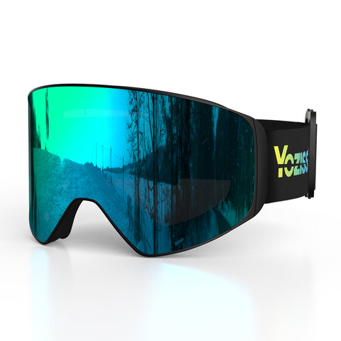 Yoziss Frameless Snow Goggles with Interchangeable Magnetic Lens Blue