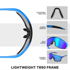 CG33 Polarized Sports Sunglasses for Baseball Cycling Running