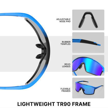 CG33 Polarized Sports Sunglasses for Baseball Cycling Running