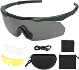 Yoziss Tactical Shooting Glasses 3 Interchangeable Lenses Kit