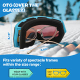 Yoziss Kids OTG  Ski Snowboard Goggles Blue