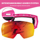 Yoziss Kids OTG Ski Snowboard Goggles Pink