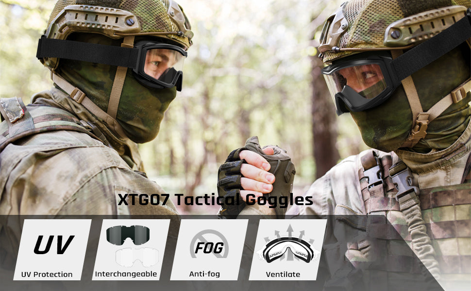 best airsoft goggles for glasses XTG07 Airsoft Goggles Tactical Glasses Interchangeable Lens Kit – YOZISS