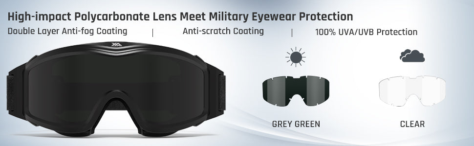 airsoft goggles anti fog XTG07 Airsoft Goggles Tactical Glasses Interchangeable Lens Kit – YOZISS